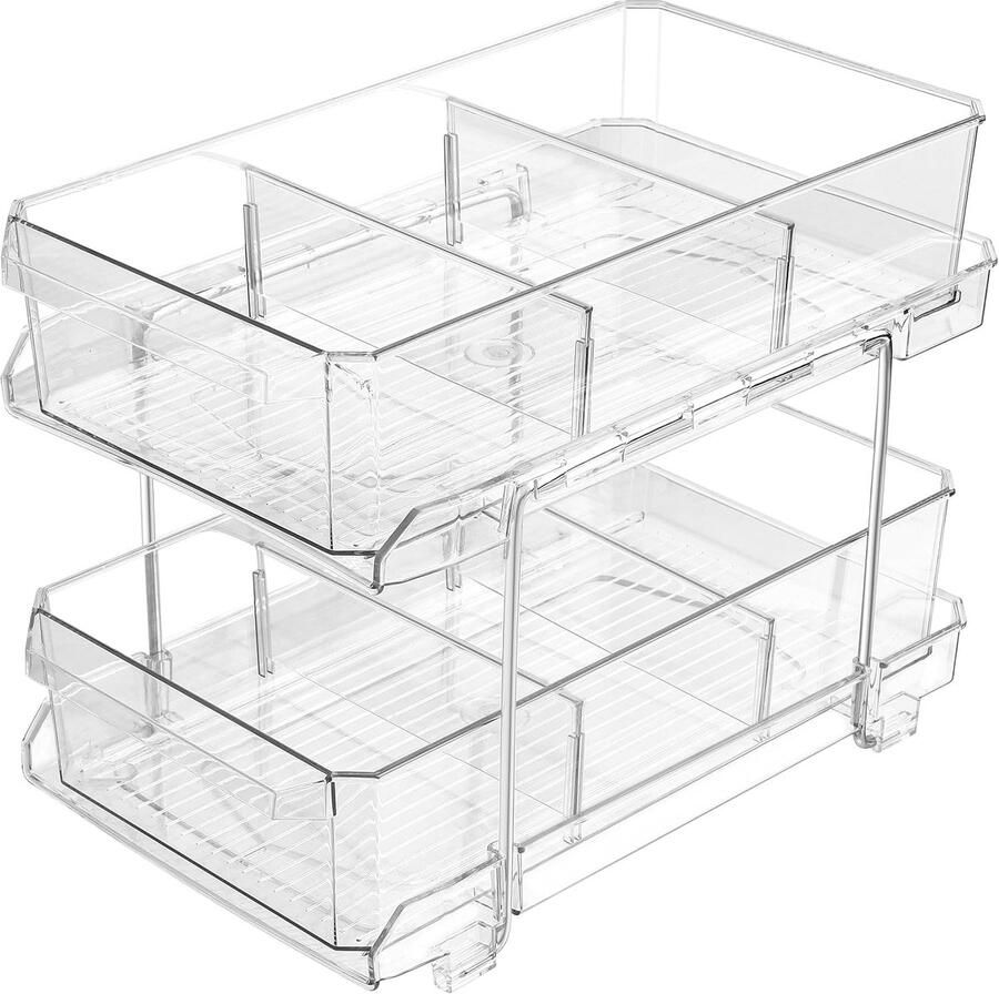 Ibenzoa Multifunctionele Opbergoplossing met Uitneembare Schubladen voor Keuken en Sanitaire Ruimtes