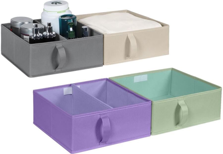 Ibenzoa Multifunctionele Opvouwbare Kledingkast Organizer Set van 4 voor Efficiënte Opslagoplossingen