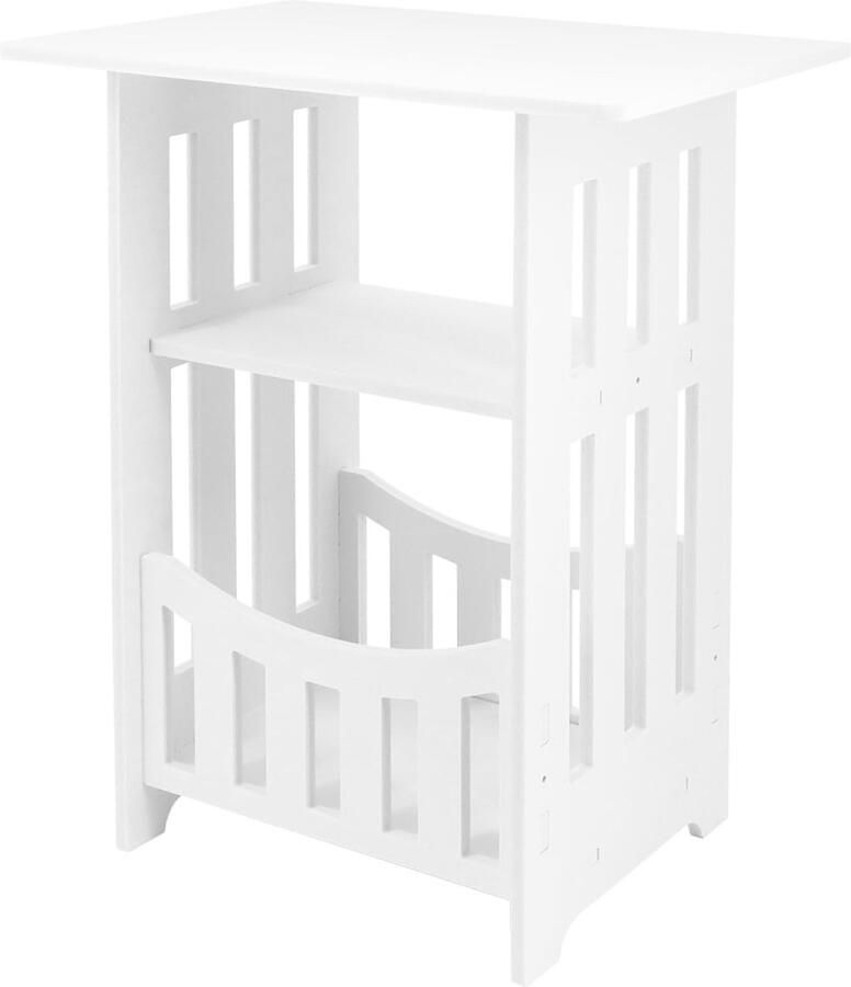 Ibenzoa Nachtkastje met twee niveaus voor veelzijdige opbergruimte in huis