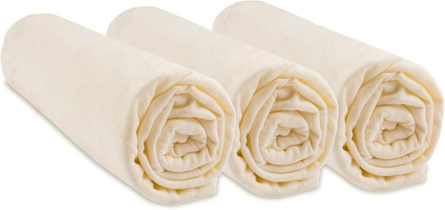 Ibenzoa Natuurlijke Baby Bed Dekbed Set 3 Stuks Biologisch Katoen 60x120cm