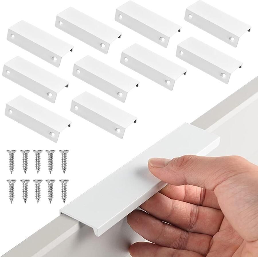 Ibenzoa Onzichtbare Aluminium Kast- en Ladegrepen voor Moderne Interieurs 10 Stuks Eenvoudige Installatie