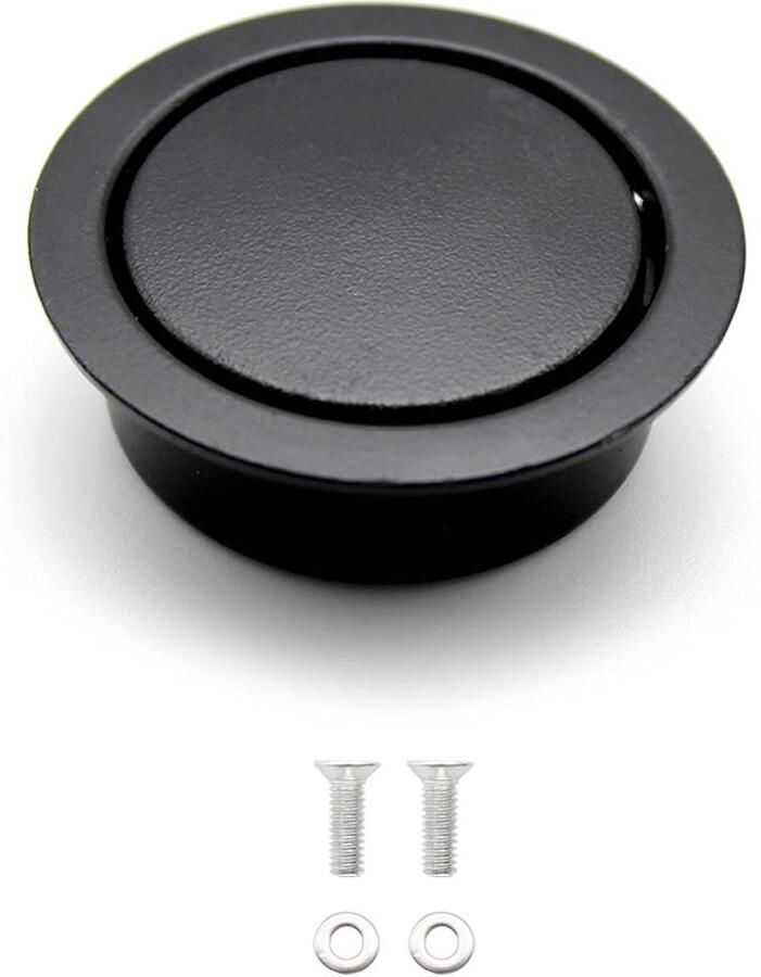 Ibenzoa Onzichtbare ronde handgreep zwart met installatiekit voor laden en kasten