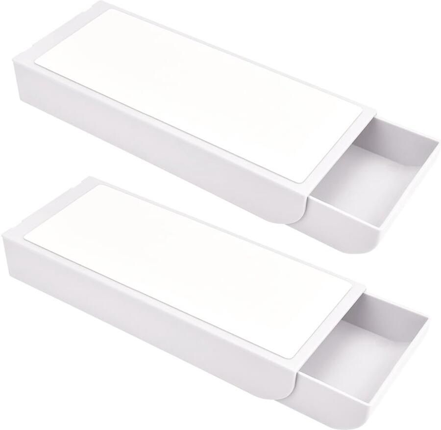 Ibenzoa Onzichtbare Zelfklevende Lade Organizer voor Bureau en Kantoor Set van 2 Stuks