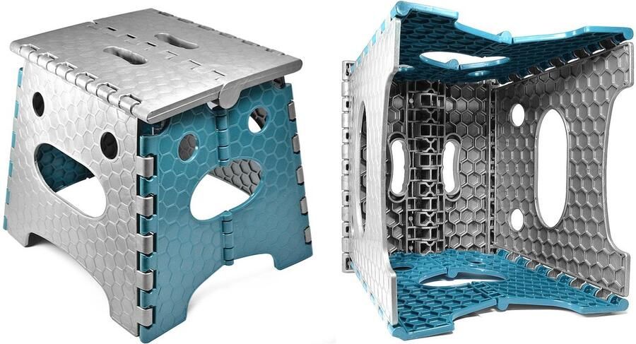Ibenzoa Opvouwbare en Draagbare Kruk met Handgreep voor Gebruiken 100 kg Capaciteit Antislip Design 26 8 cm Hoogte