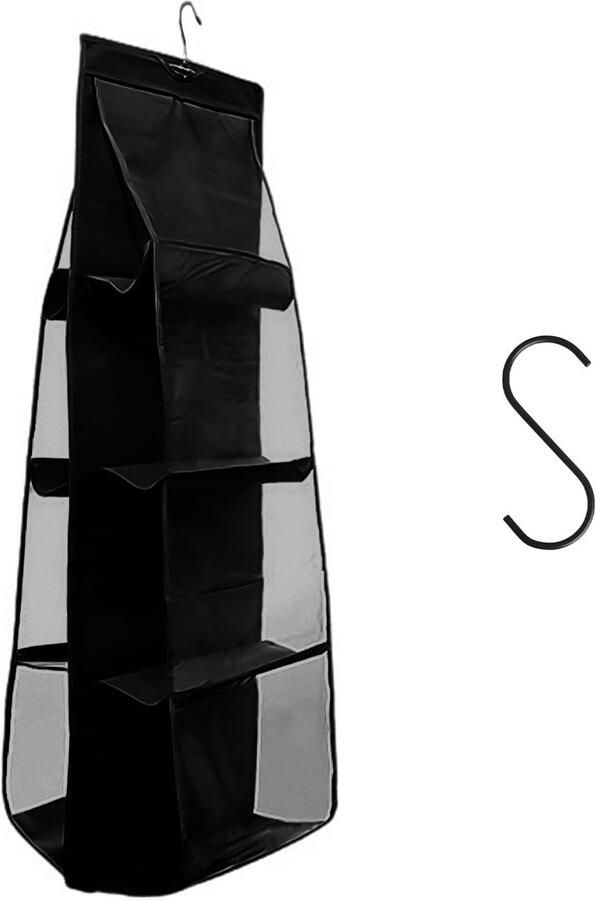 Ibenzoa Opvouwbare Handtas Organizer 8 Vakken 1 Haak Ruimtebesparend Opbergapparaat