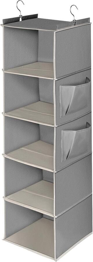 Ibenzoa Opvouwbare hangorganizer met vijf ruime vakken voor kleding en accessoires