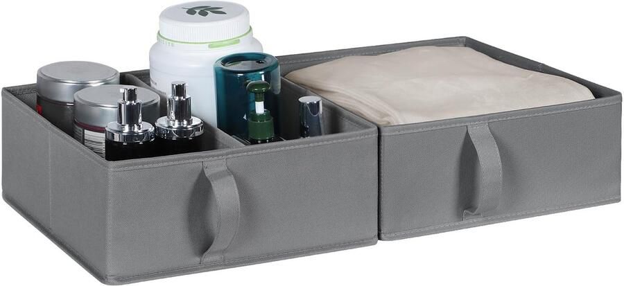 Ibenzoa Opvouwbare Stoffen Organizer Set voor Kledingkast en Opslag met Versterkte Bodem