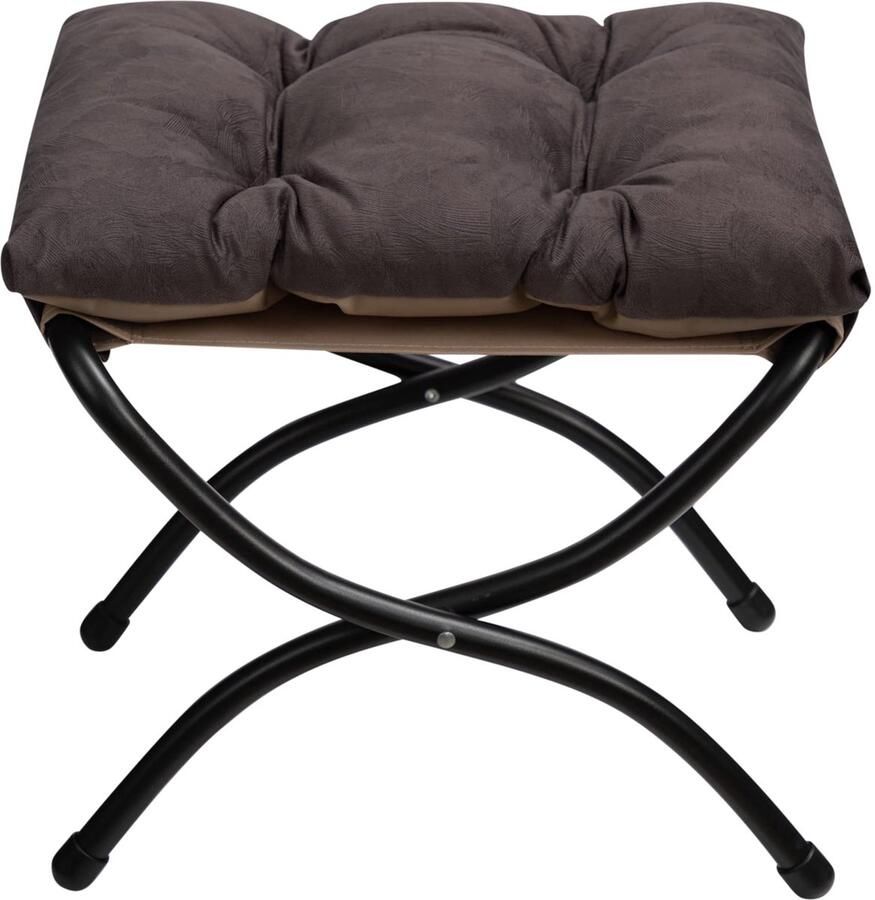 Ibenzoa Opvouwbare Voetensteun Met Verwijderbare Gevoerde Zitting En Metalen Poten Voor Comfort