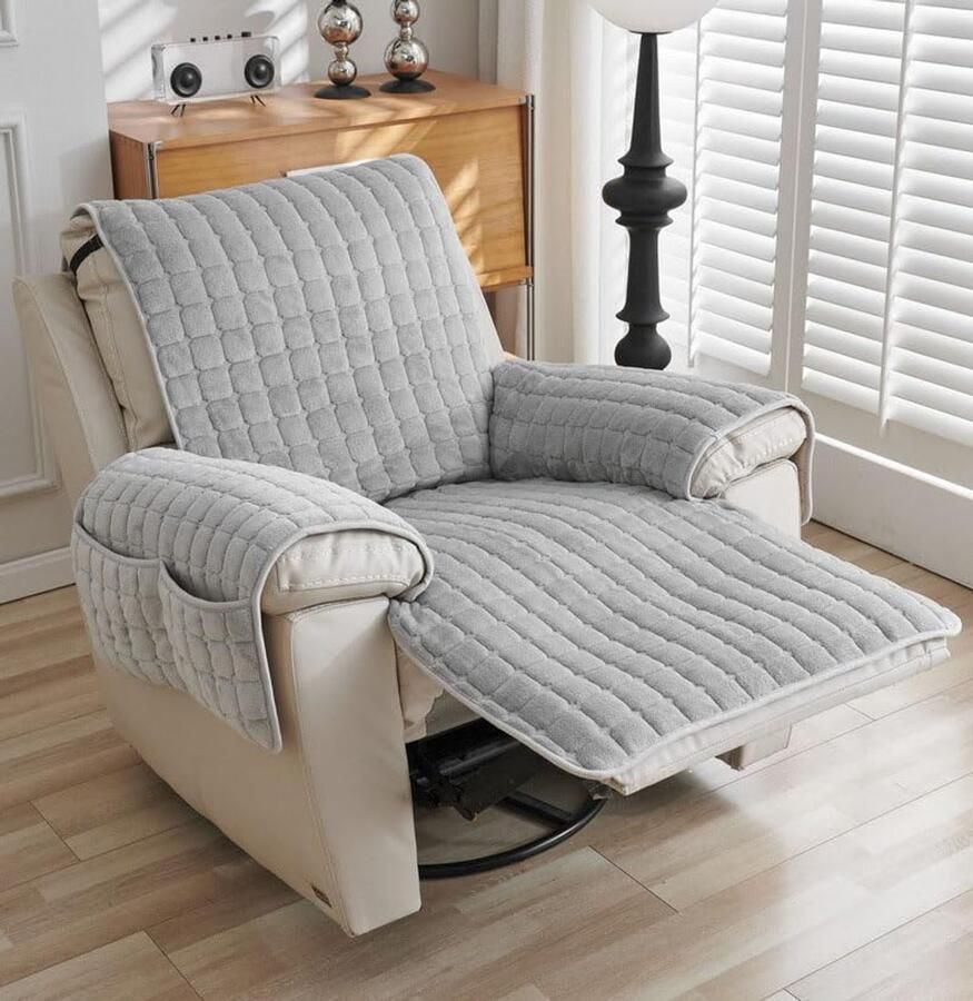 Ibenzoa Praktische Antislip Stoelbeschermer met Opbergruimte voor Gezinnen met Kinderen en Huisdieren