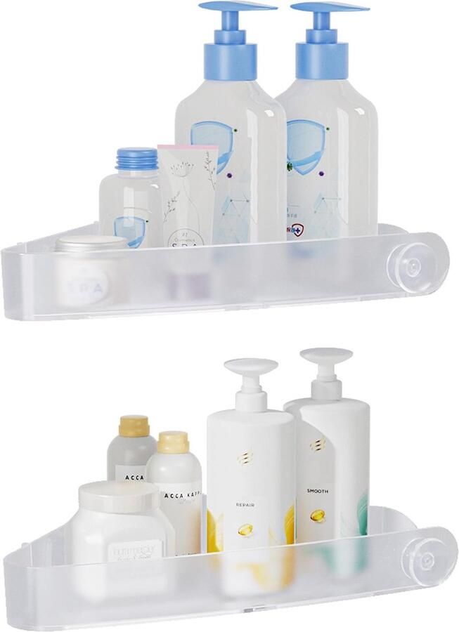 Ibenzoa Praktische hoekdoucheplank zonder boren met kleefpad voor badkamerorganisatie