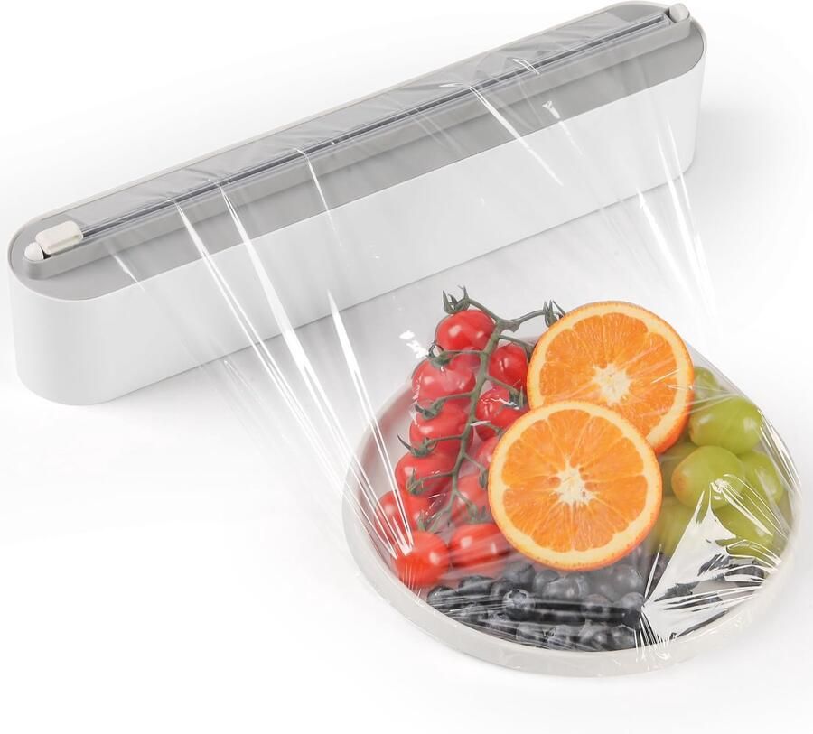 Ibenzoa Praktische Magnetische Foliedispenser met Snijfunctie voor Keuken en Lade Inclusief Vershoudfolie 50m