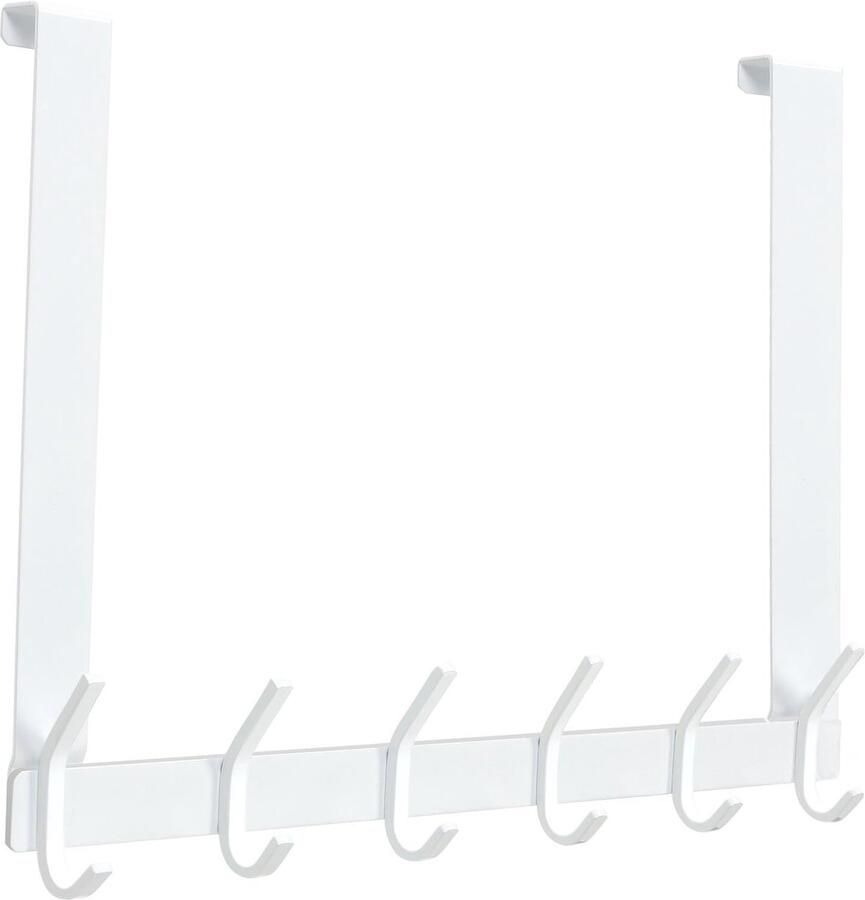 Ibenzoa Praktische roestvrijstalen deurkapstok met zes haken voor elke ruimte