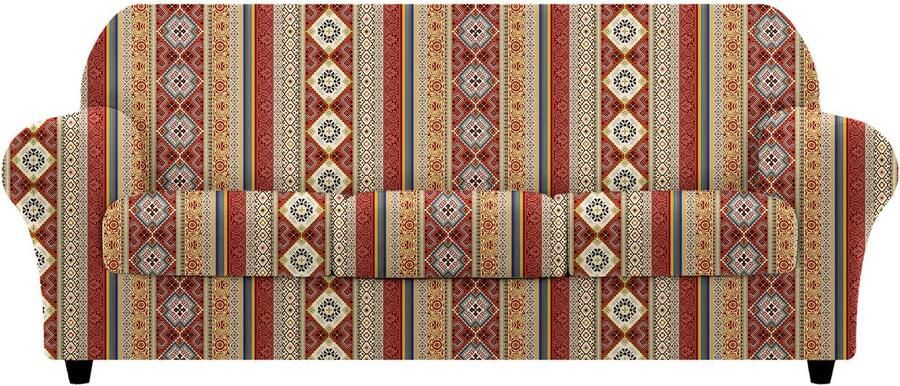 Ibenzoa Premium Stretch Bankhoes – 3 Zits Boho Design 4 Stuks