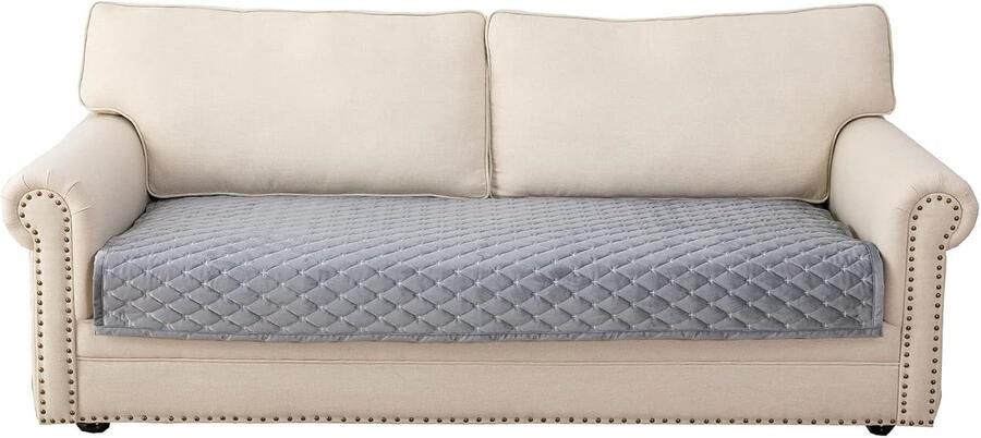 Ibenzoa Premium Stretch Sofa Cover – Light Grey 90 x 240 cm – Universal Protection for Sofa Shapes Grijs