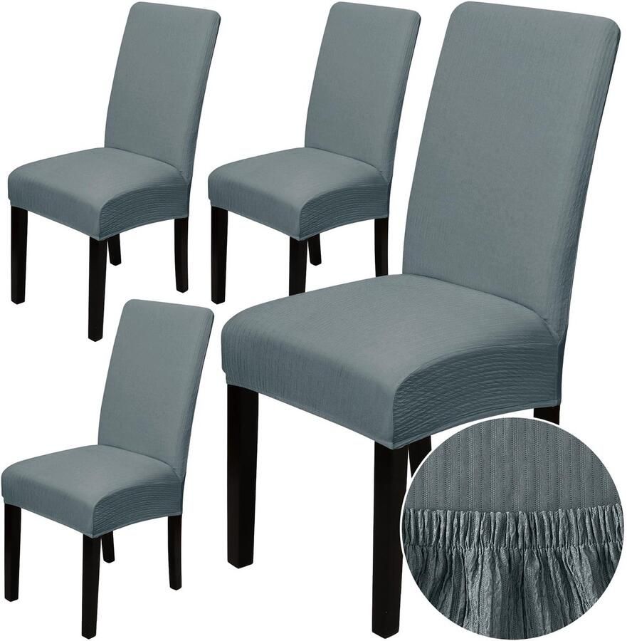 Ibenzoa Premium Stretchbare Stoelhoezen Set van 4 voor Interieurstijlen en Gelegenheden