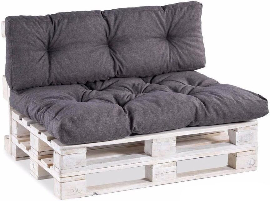 Ibenzoa Premium Zitkussen voor Tuinbanken Antraciet 120x60cm Granula Vulling