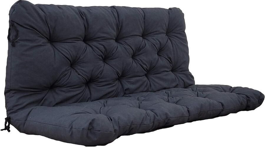 Ibenzoa Premium Zitkussens voor Banken en Paletten Donkergrijs 120 x 98 x 8 cm