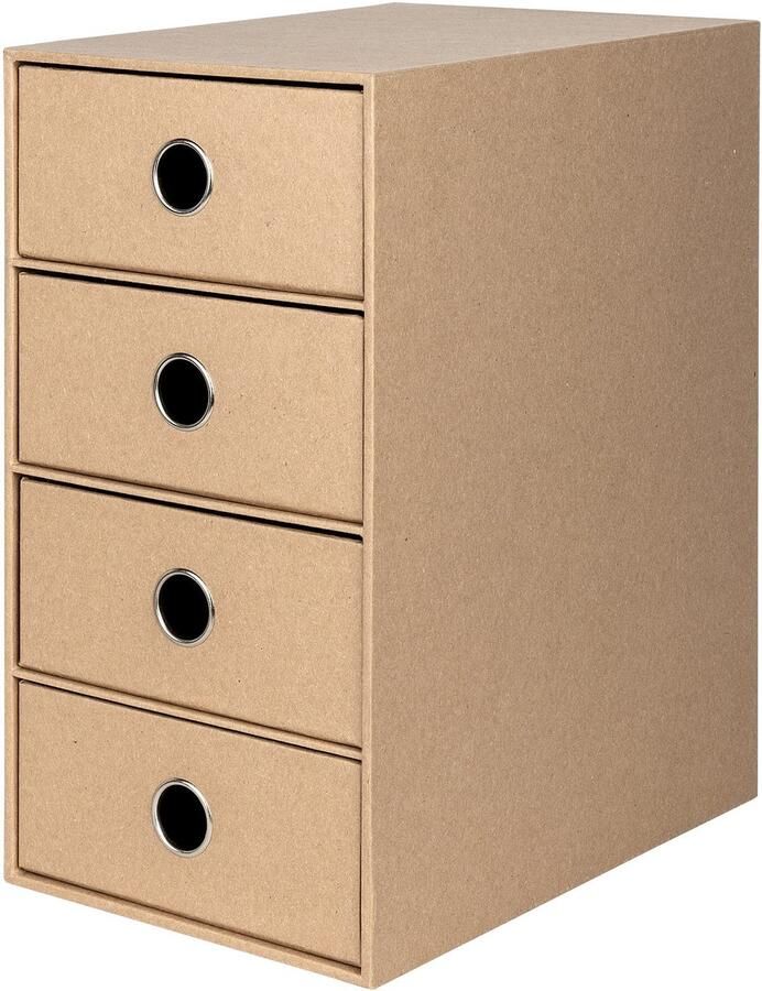 Ibenzoa Robuuk Opbergbox met Lade 4-delige Set – Stijlvol Kantooraccessoire voor Efficiënte Organisatie