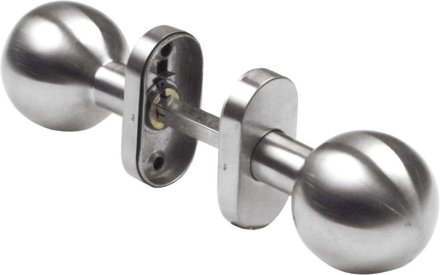 Ibenzoa Robuuste Deurknoppen met Draaiknop en Rozetklep Roestvrij Staal 188 Mat
