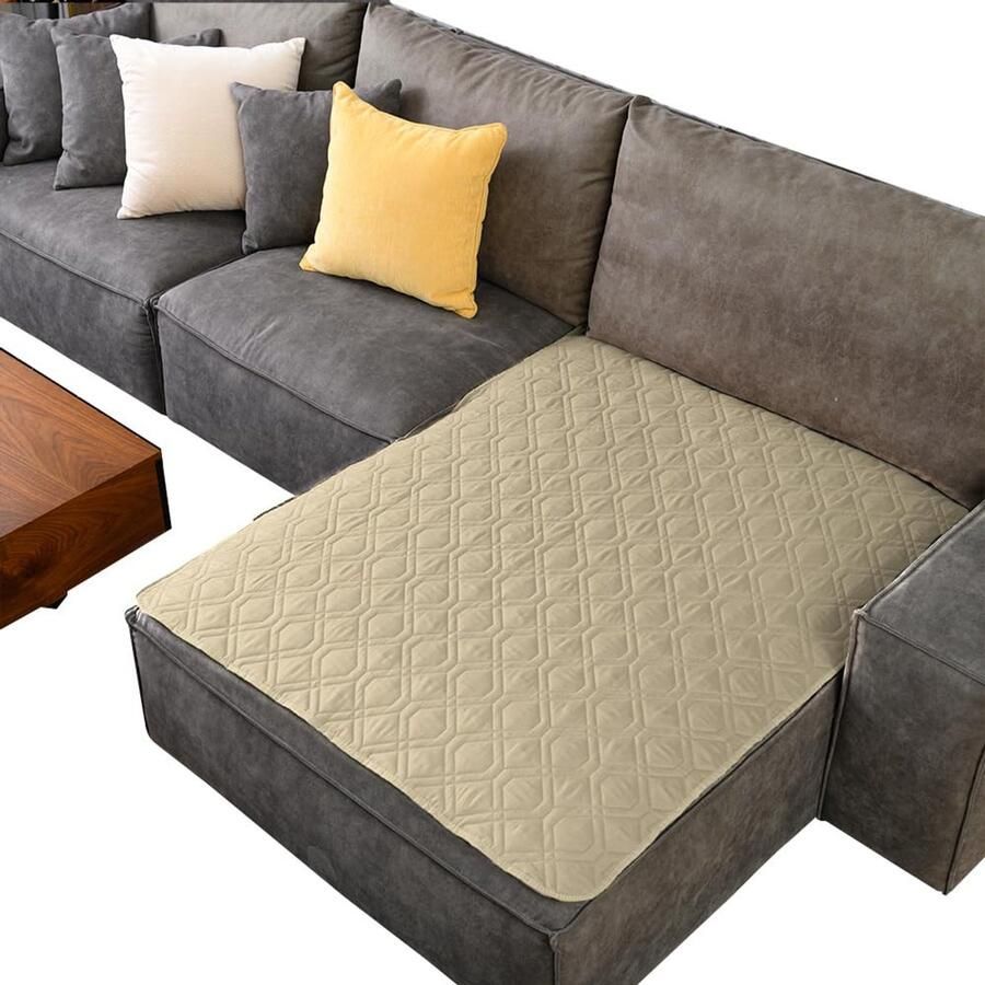 Ibenzoa Robuuste en Waterdichte Bescherming voor Banken en Bedden Beige Ivoorwit 102 x 127 cm