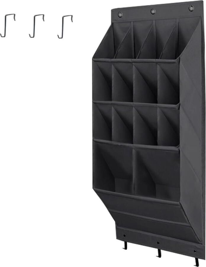 Ibenzoa Robuuste Hangkastorganizer met 14 Diepe Vakken Perfect voor Camping Slaapzalen en Campervoertuigen