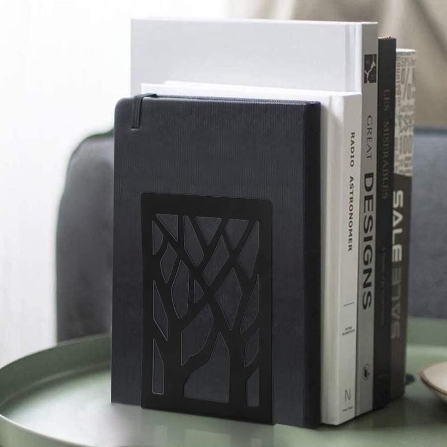 Ibenzoa Robuuste Metaal Boekenkasten Set van Vier met Verstelbare Ondersteuning