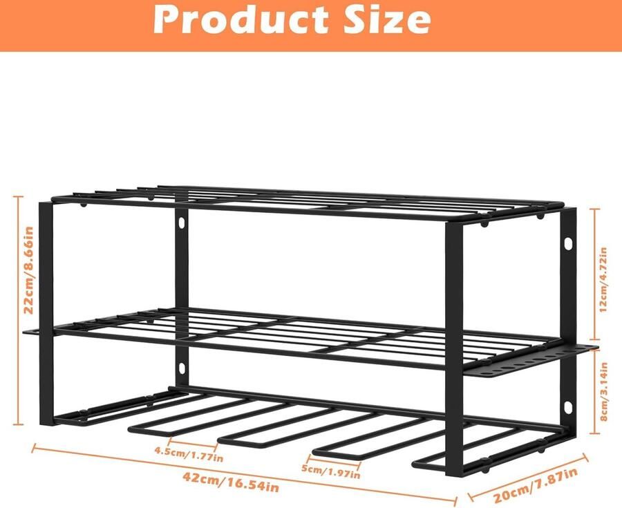 Ibenzoa Robuuste Metalen Gereedschapskast met Muurbeugel – Optimale Opslag voor Werkplaatsen