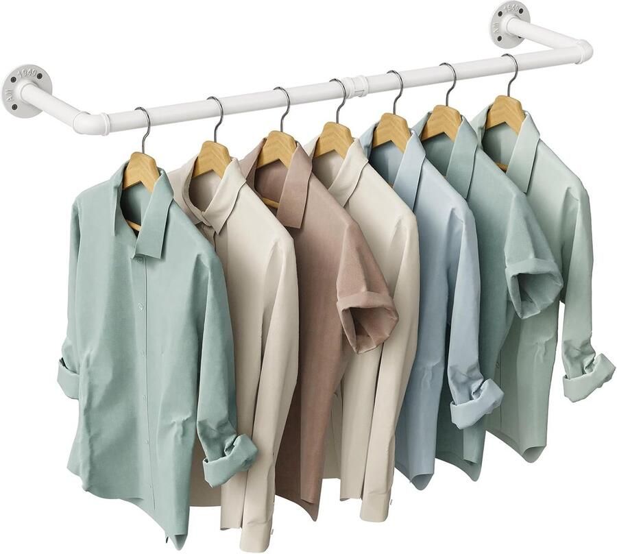 Ibenzoa Robuuste Metalen Wandkledinghanger met Dubbele Laag Standaard Afmetingen