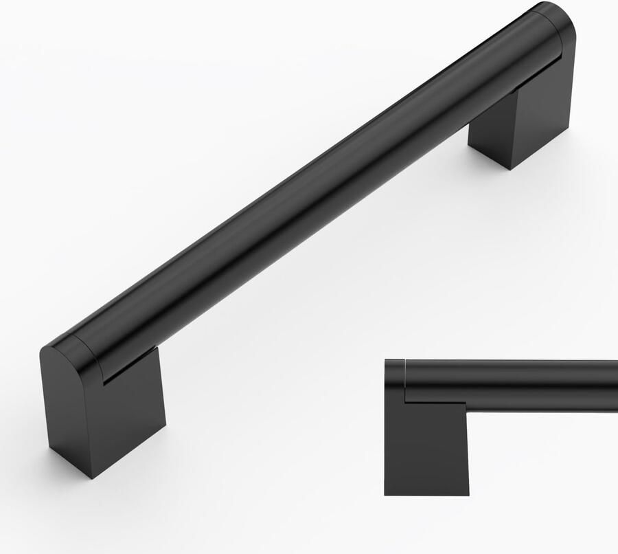 Ibenzoa Robuuste Meubelgrepen van Roestvrij Staal Zwart 10 Stuks – Perfecte Afmetingen voor Meubels