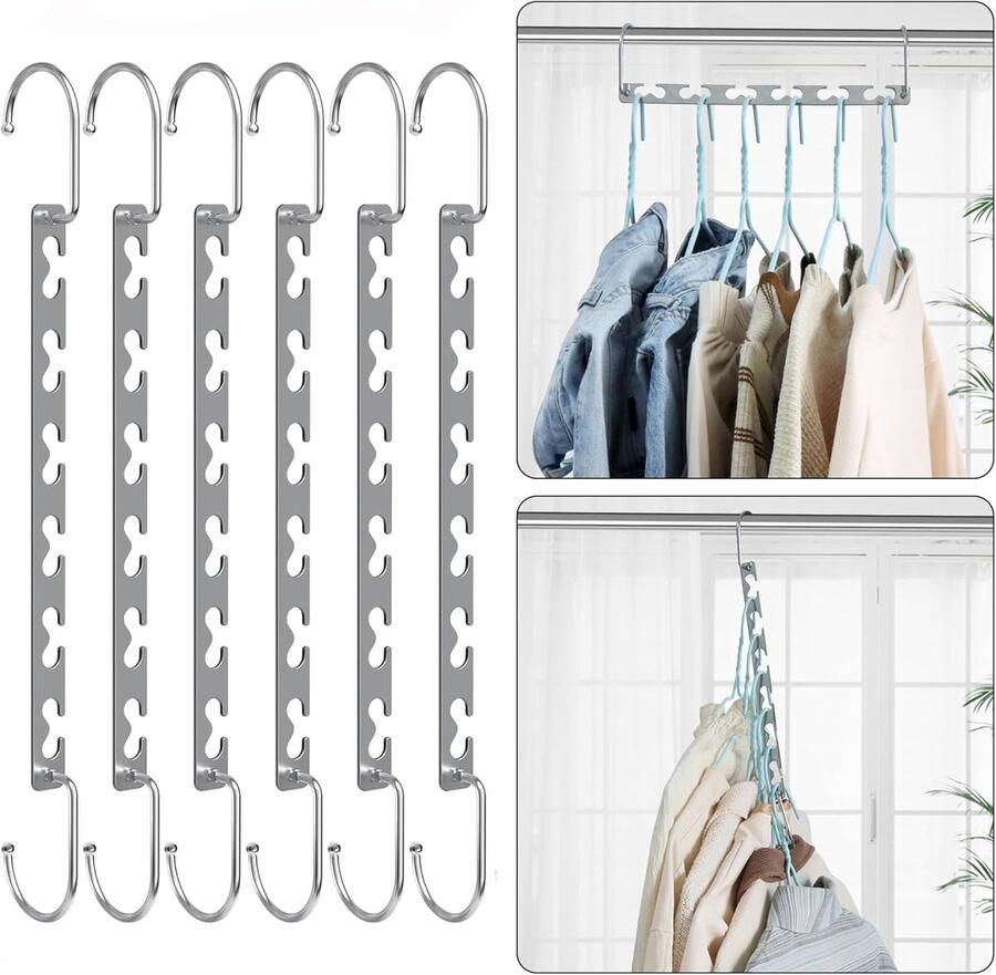 Ibenzoa Robuuste Roestvrij Stalen Kledinghangers Optimalisatie van Kastruimte en Opslag