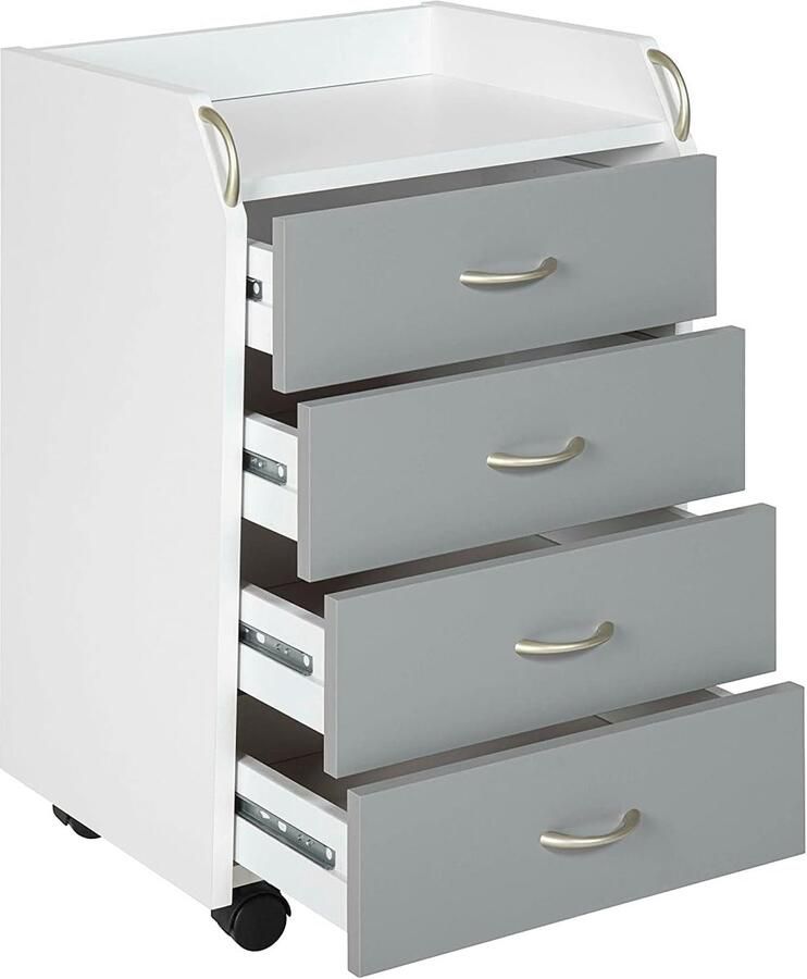 Ibenzoa Robuuste Rolcontainer met Drie Verrijdbare Ladesystemen voor Multifunctioneel Gebruik