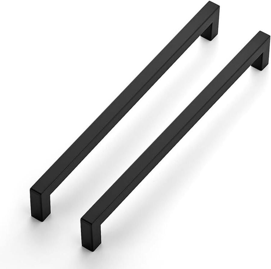 Ibenzoa Robuuste Set van 10 Zwarte Roestvrij Stalen Kastgrepen Multifunctioneel en Duurzaam