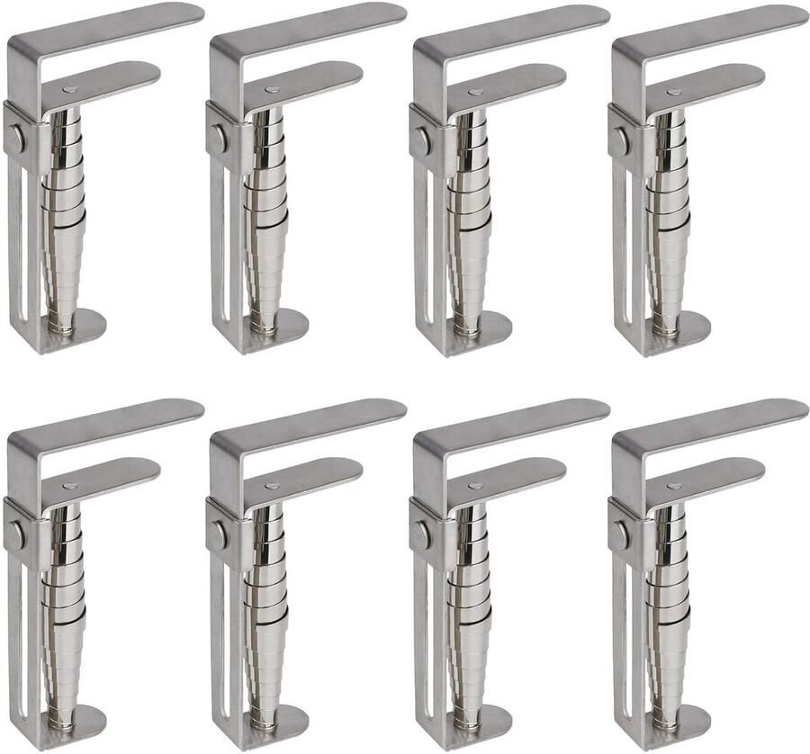Ibenzoa Roestvrijstalen tafelklemmen set van 8 voor stevige tafelkleden buiten