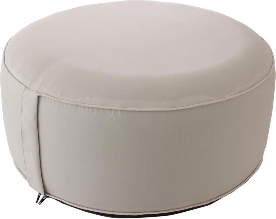 Ibenzoa Ronde opblaasbare zitzak voor buiten met beige hoes en draaggreep