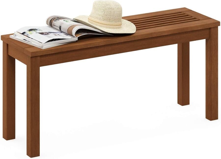 Ibenzoa Rugloze houten tuinbank met teakolie afwerking voor buitengebruik