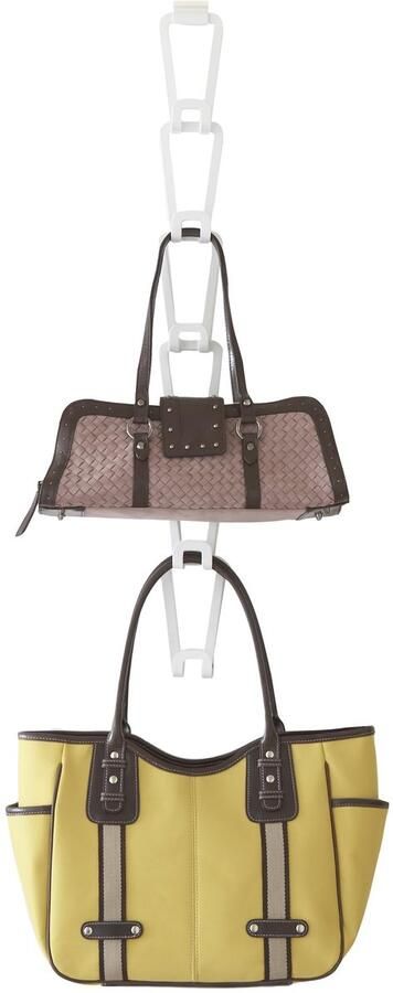 Ibenzoa Ruime en Flexibele Tasorganisatie met Stalen Frame en Stijlvol Wit – Ideaal voor Kasten en Deuren