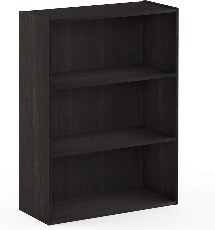 Ibenzoa Ruime en Multifunctionele Open Boekenkast met Drie Compartimenten Perfect voor Interieurs