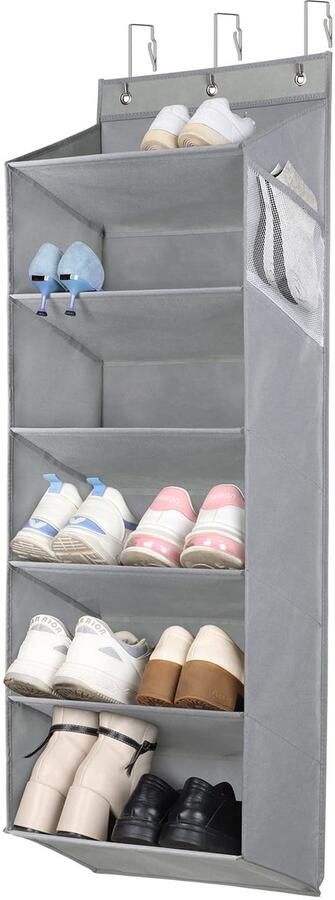 Ibenzoa Ruimtebesparende Deurhanger Schoenenrek met 6 Diepe Vakken voor Schoenenopslag