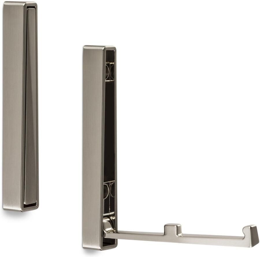 Ibenzoa Ruimtebesparende inklapbare opbouwhaak voor garderobe hal en badkamer in zilverkleur