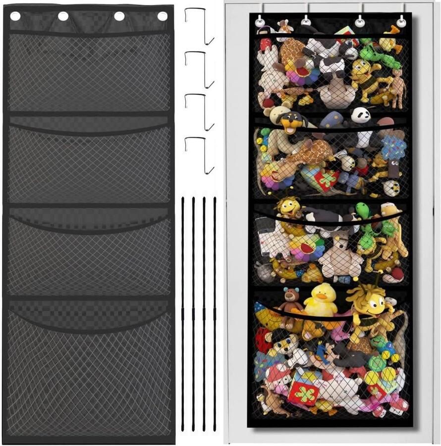 Ibenzoa Ruimtebesparende Opbergoplossing voor Kinderkamers Organisatie van Speelgoed en Knuffels