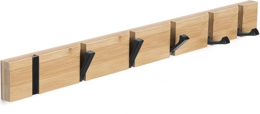 Ibenzoa Ruimtebesparende Wandkapstok met 6 Opvouwbare Haken voor Accessoires