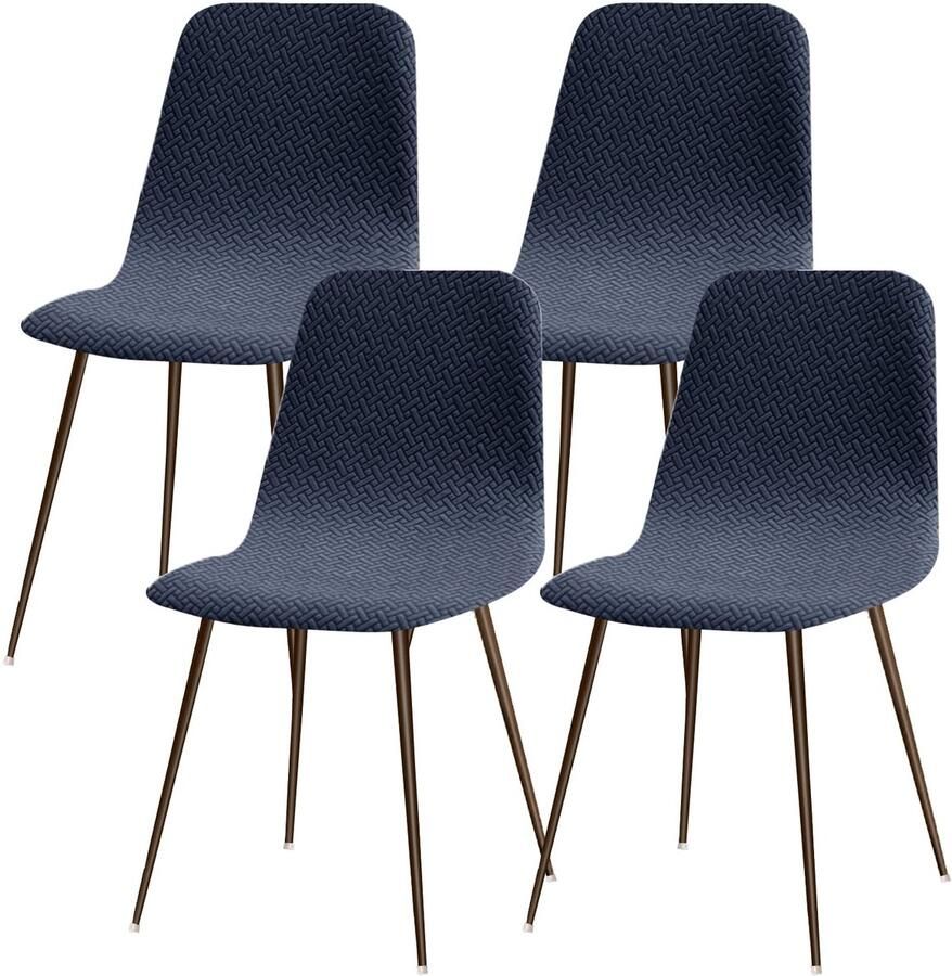 Ibenzoa Scandinavische Stretch Stoelhoezen Set van 4 voor Eetkamerstoelen Wasbaar en Universeel