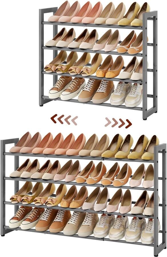 Ibenzoa Schoenenrek met Verstelbare Hoogte en Ruimtebesparend Ontwerp voor Entree en Slaapkamer