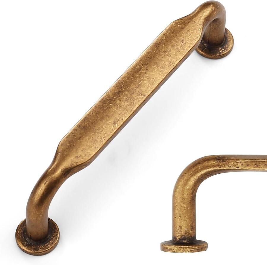 Ibenzoa Set van 10 antieke messing meubelgrepen voor kasten en lades