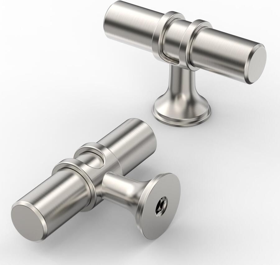 Ibenzoa Set van 10 Geborstelde Nikkel Meubelknoppen Multifunctioneel voor Interieur Elementen