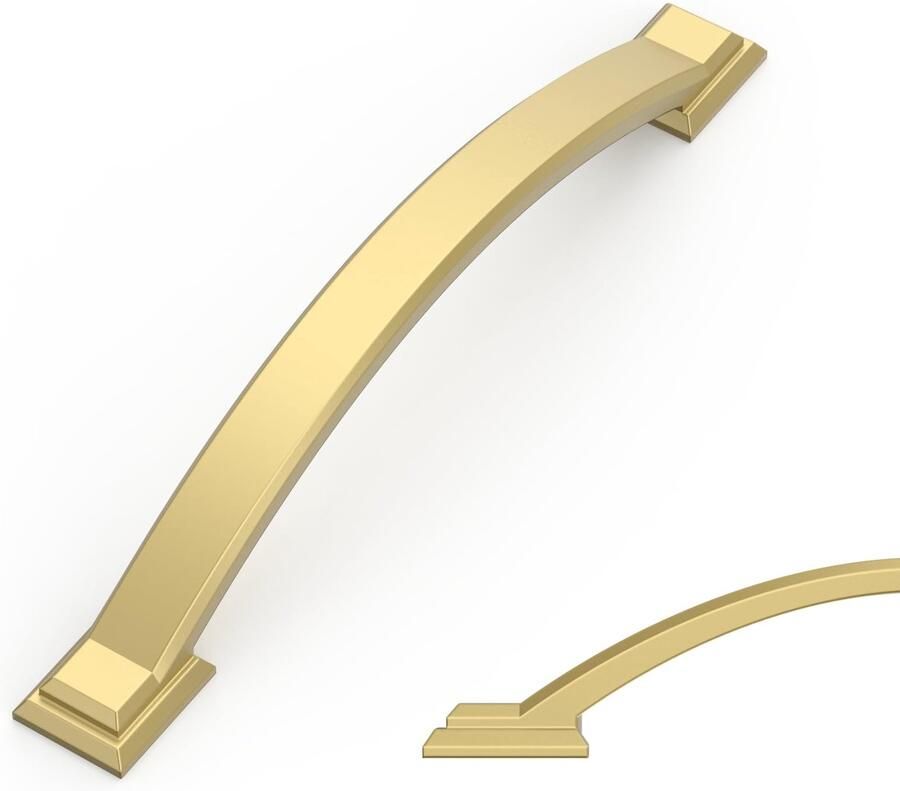 Ibenzoa Set van 10 goudkleurige meubelgrepen voor kasten en laden