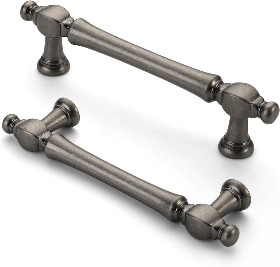 Ibenzoa Set van 10 Klassieke Antiek Nikkel Kastgrepen voor Meubels en Deuren