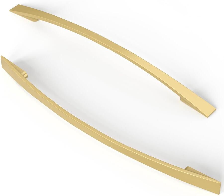 Ibenzoa Set van 10 Luxe Messing Handgrepen voor Keuken- en Kastdeuren 192 mm Gatafstand