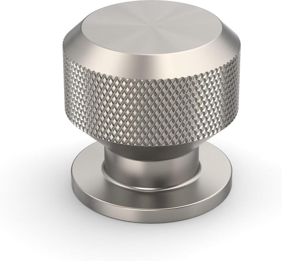 Ibenzoa Set van 10 Luxe Meubelknoppen in Geborsteld Nikkel voor Kasten en Laden