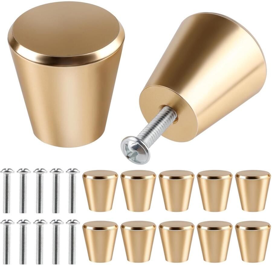 Ibenzoa Set van 10 Luxueuze Gouden Meubelknoppen voor Kaststijlen en Meubels